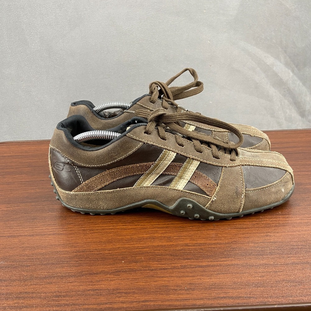 Skechers Citywalk Malton 61751 Mens 9 Casual Shoes Brown Suede Lace Up Sneakers